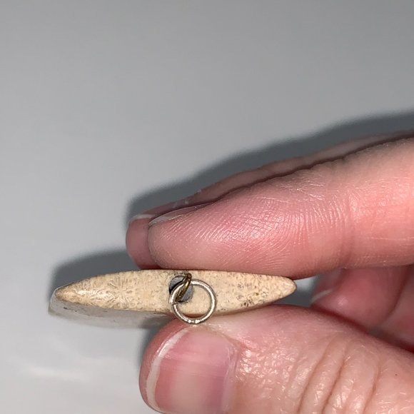 Fossilized Coral Rectangular Pendant - Picture 3 of 10